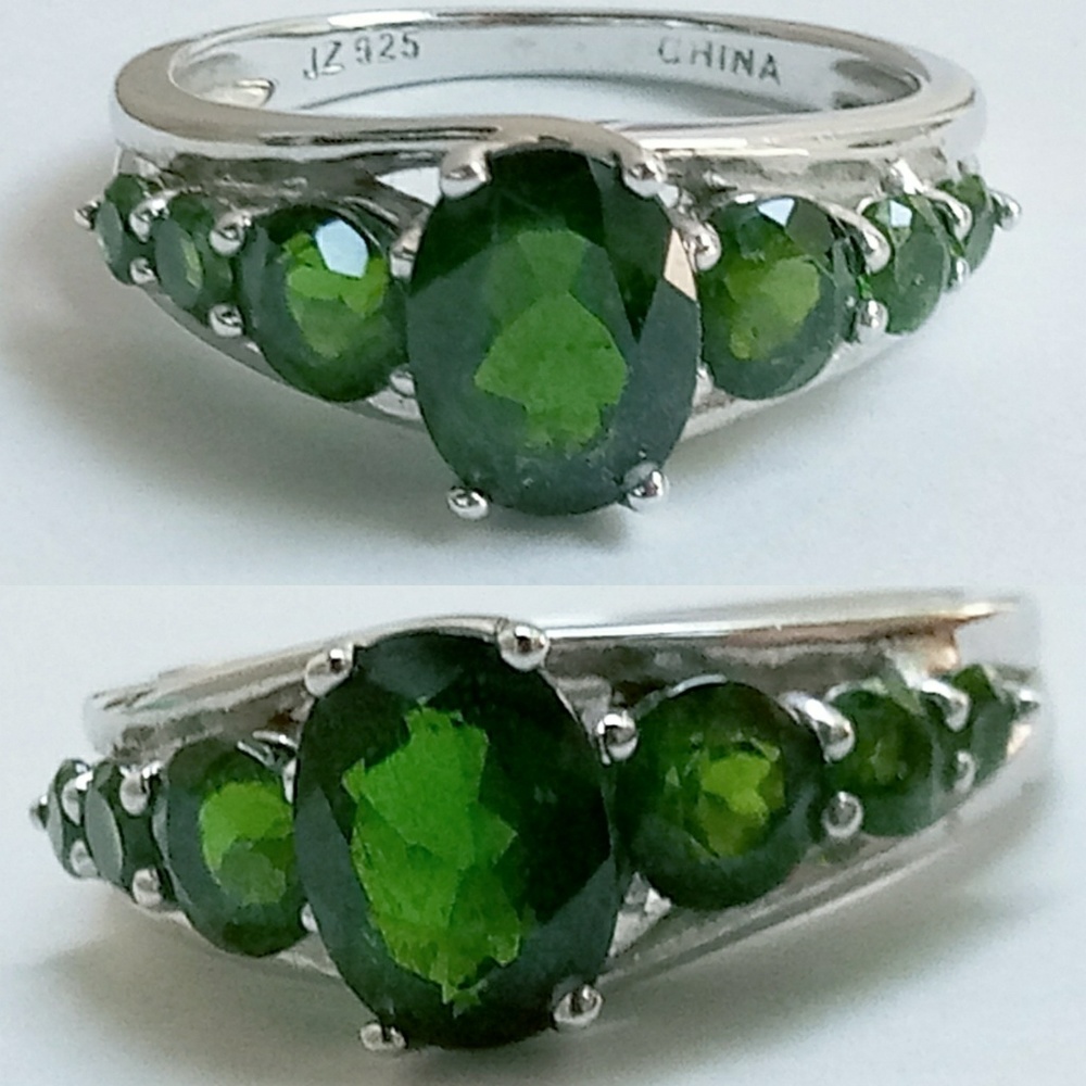 Green Chrome Diopside Silver 💍